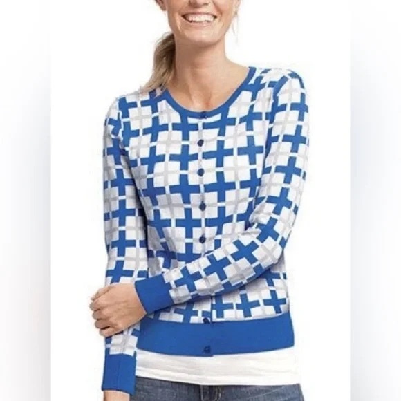 Cabi - Frame Plaid Cardigan - Picture 1 of 8